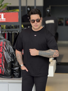 Camiseta Diesel T-Boxt-D Oversized Logo Bordado Masculino