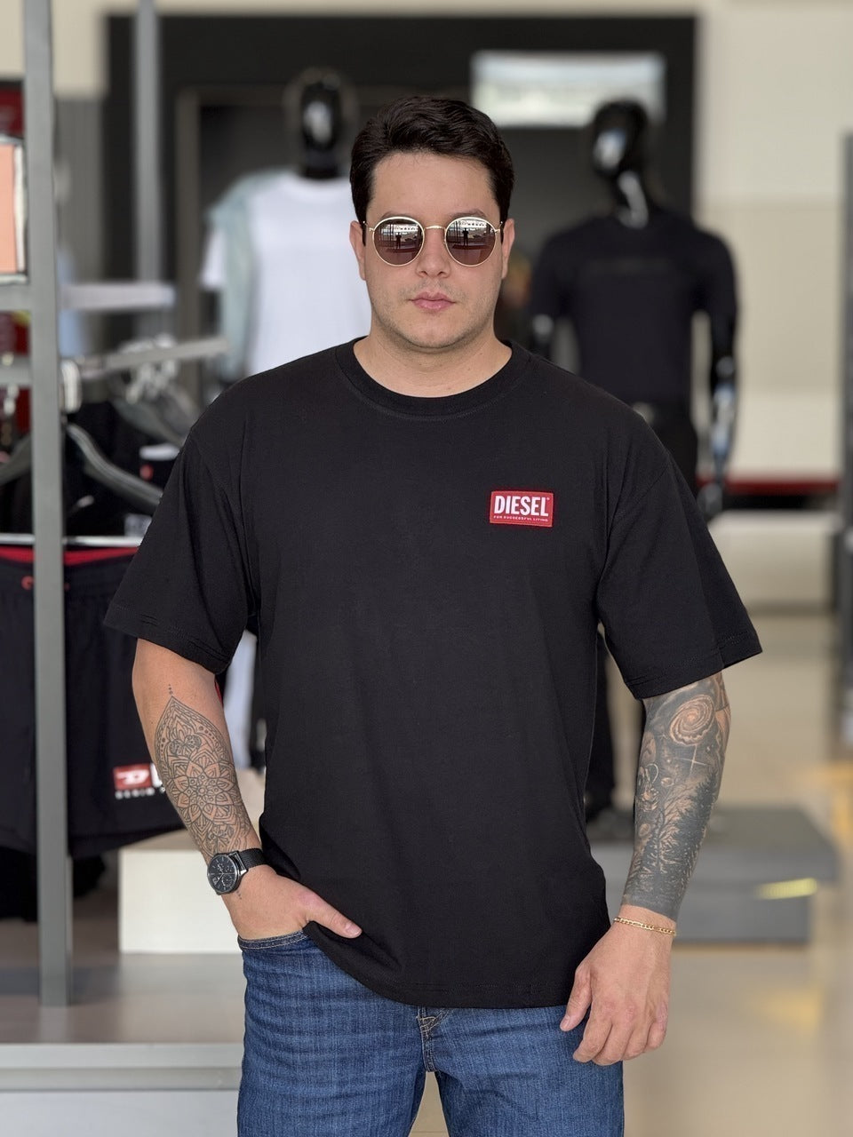 Camiseta Diesel T-NLabel-L1 Over Masculino