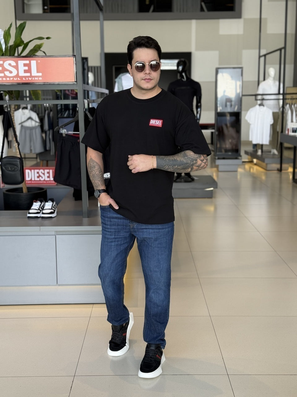 Camiseta Diesel T-NLabel-L1 Over Masculino