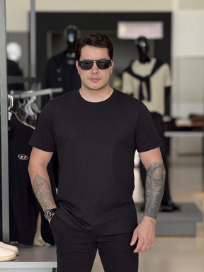 Camiseta Impire Regular Listras Textura Masculino
