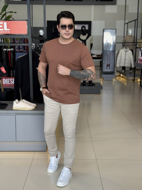 Camiseta Impire Regular Listras Textura Masculino