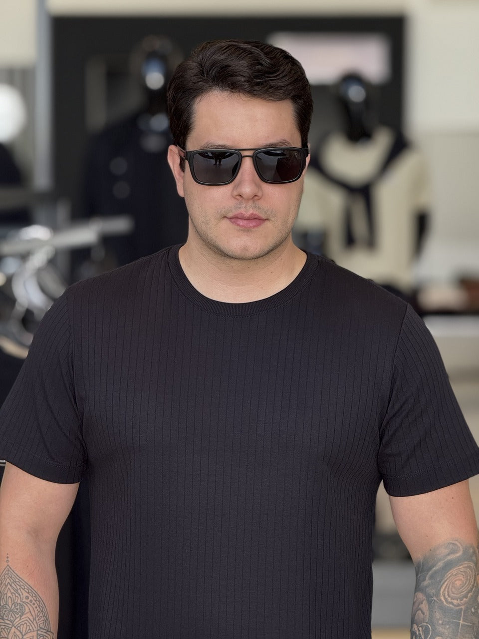 Camiseta Impire Regular Listras Textura Masculino
