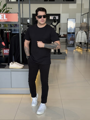 Camiseta Impire Regular Listras Textura Masculino