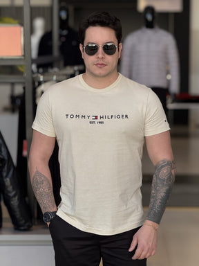 Camiseta Tommy Hilfiger Logo Bordado Masculino