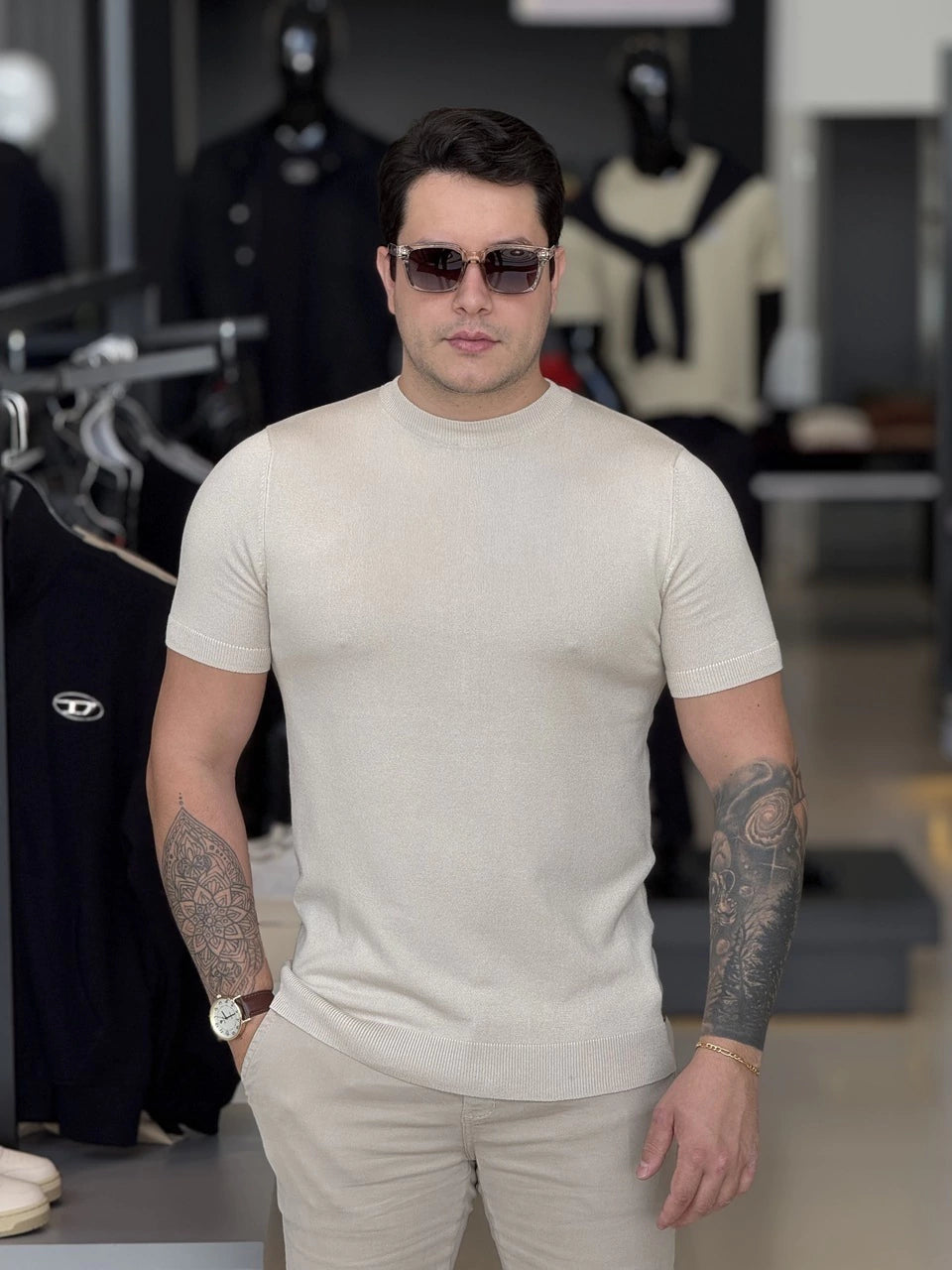 Camiseta Impire Tricot Lisa Masculino