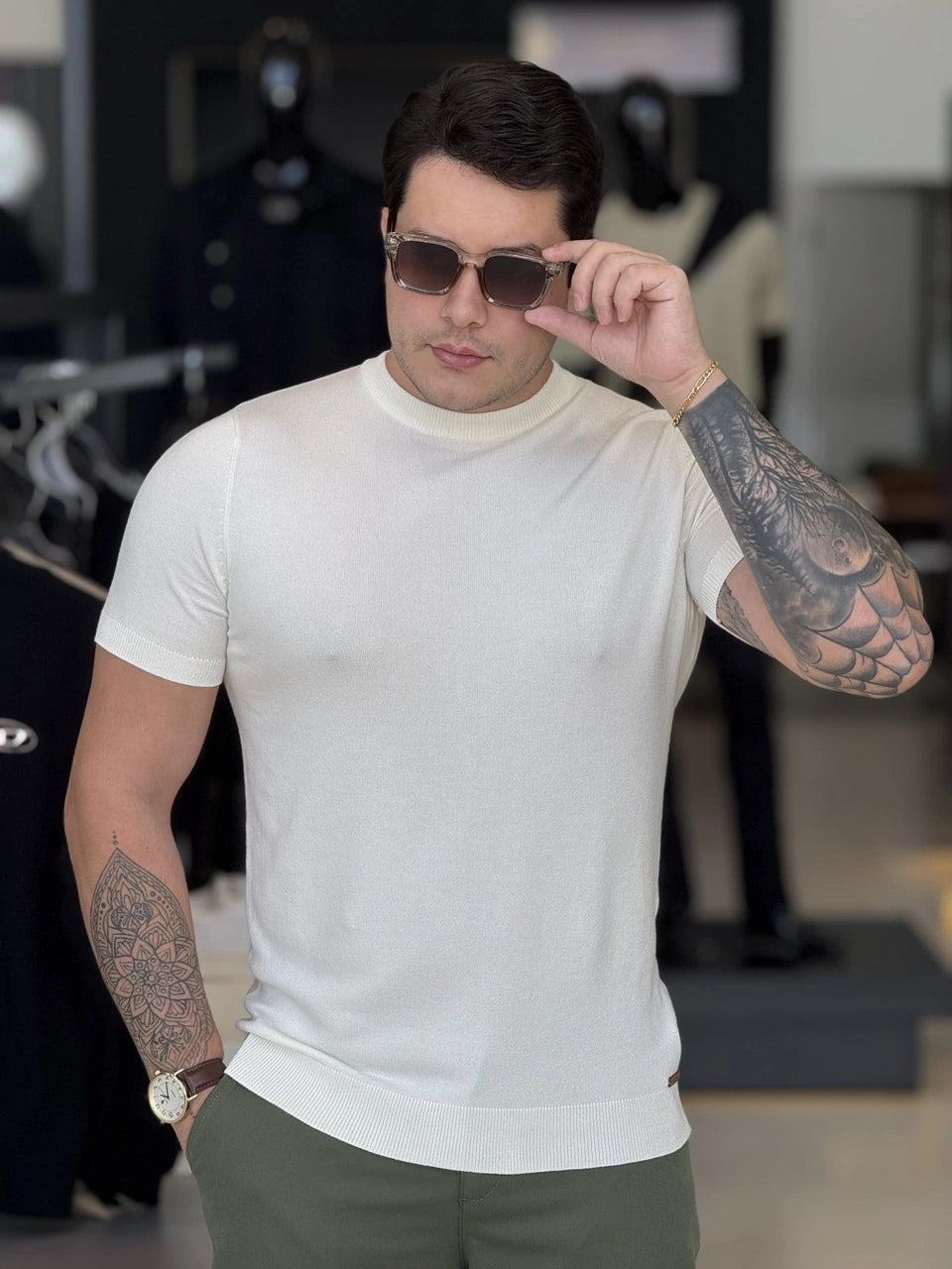 Camiseta Impire Tricot Lisa Masculino