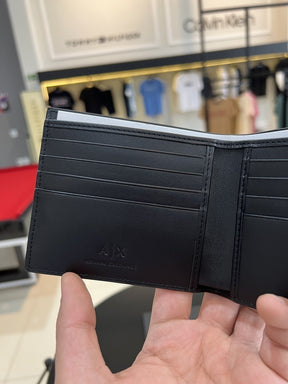 Carteira Armani Exchange em Couro Masculino Preto