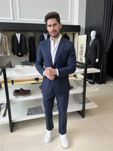 Costume Calvin Klein Essentials Slim Abotoamento Simples Masculino Marinho