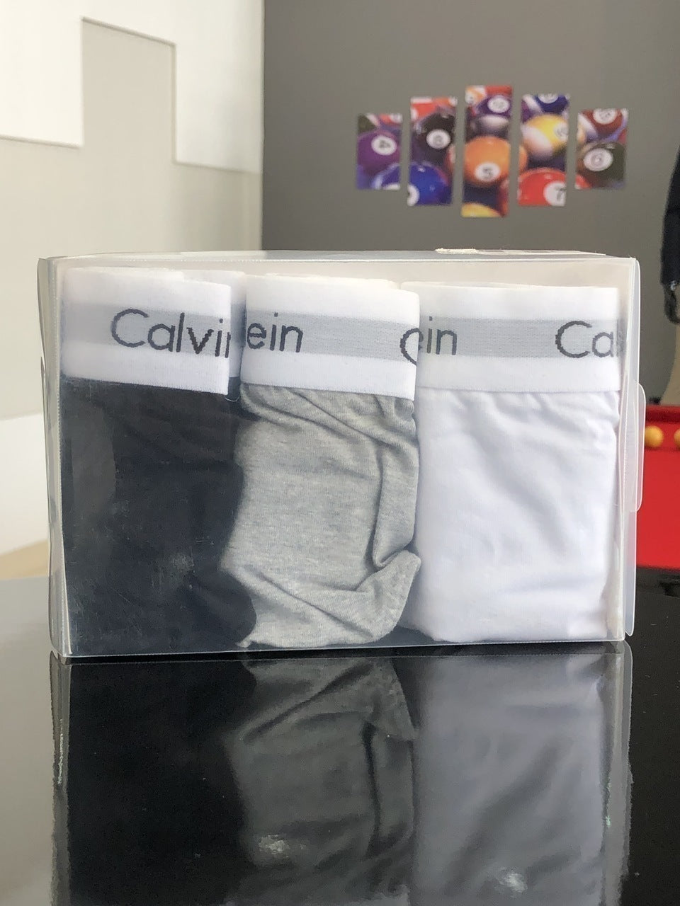 Cueca Calvin Klein Kit com 3 Peças Masculino Preto / Branco e Cinza