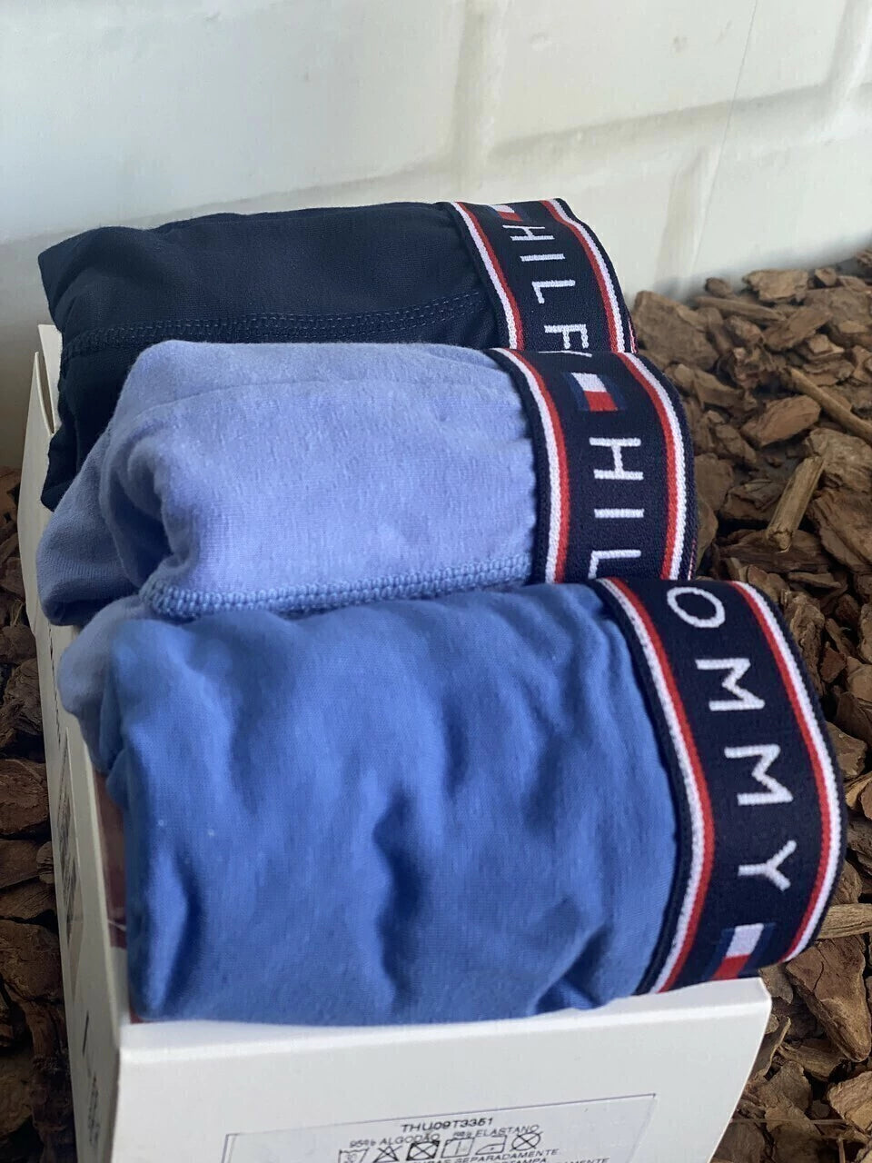 Cueca Tommy Hilfiger Boxer Kit com 3 Peças Masculino Azul