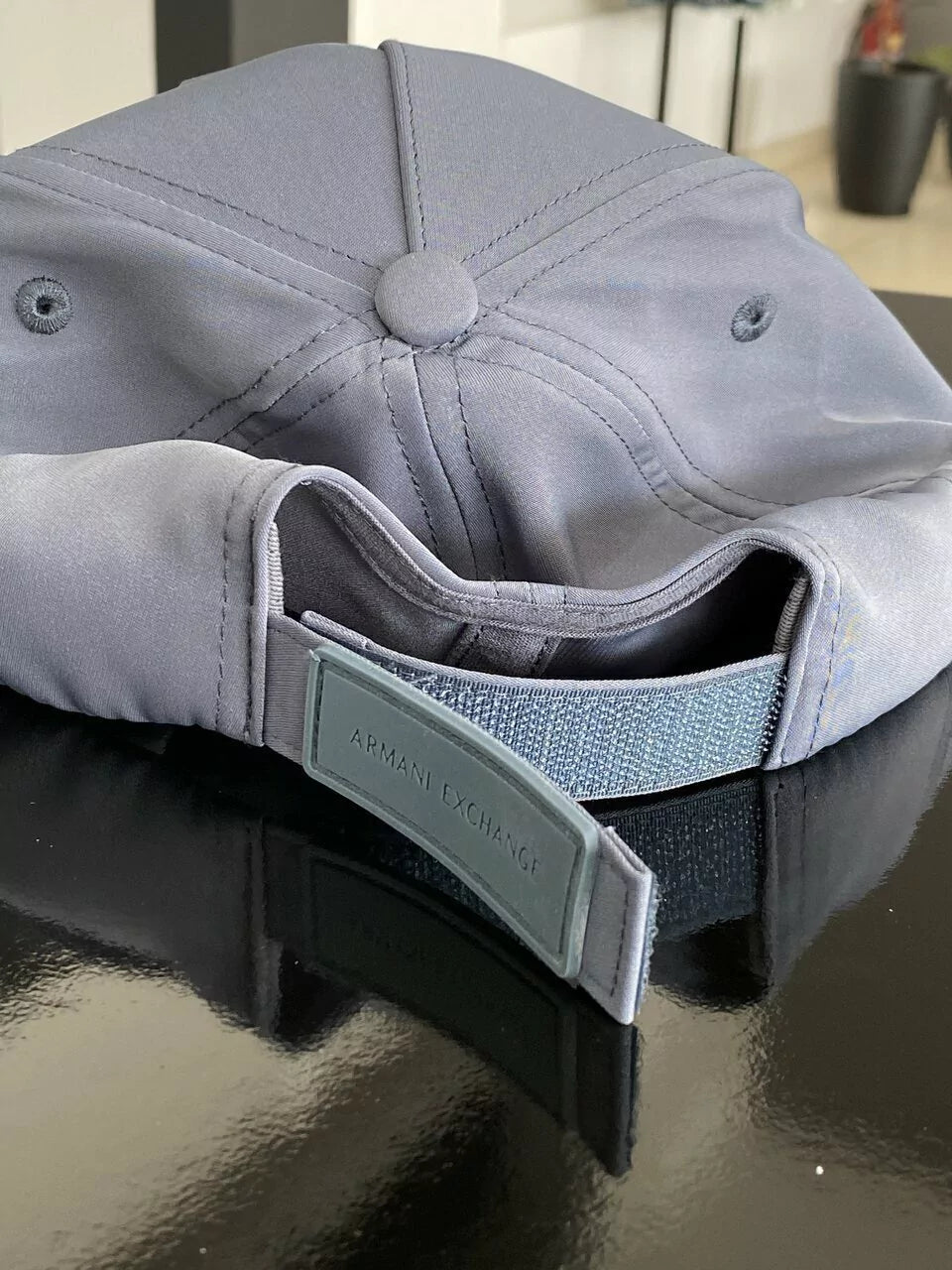 Boné Armani Exchange Logo Emborrachado Relevo Masculino Azul