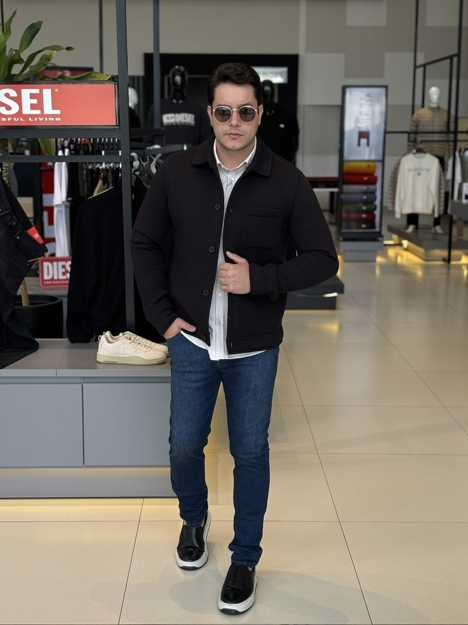 Jaqueta Calvin Klein Tricot Dublado Masculino