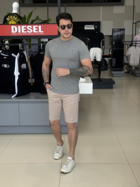 Kit Camiseta Diesel com 2 Peças Masculino Preto e Cinza Escuro