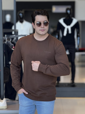 Blusão Calvin Klein Moletom Logo CK NY Masculino