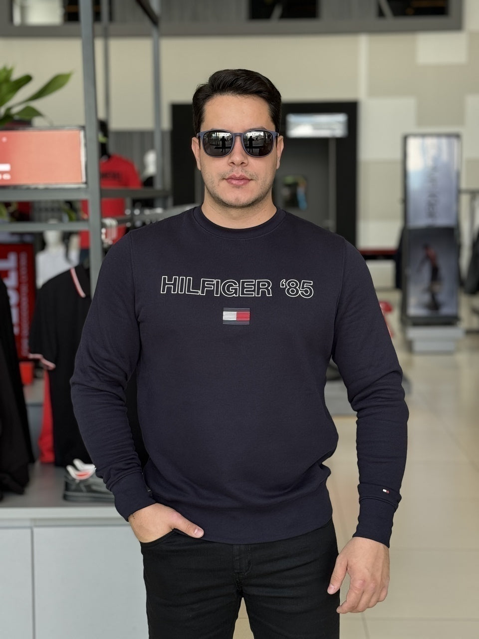 Blusa Tommy Hilfiger Moletom Hilfiger 85 Masculino