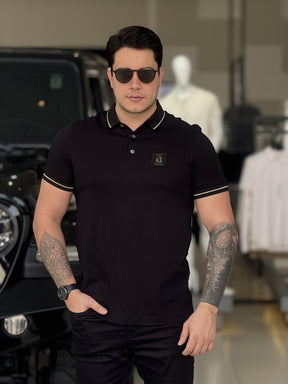 Polo Armani Exchange Friso na Gola Masculino