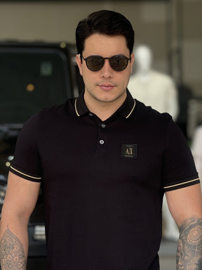 Polo Armani Exchange Friso na Gola Masculino