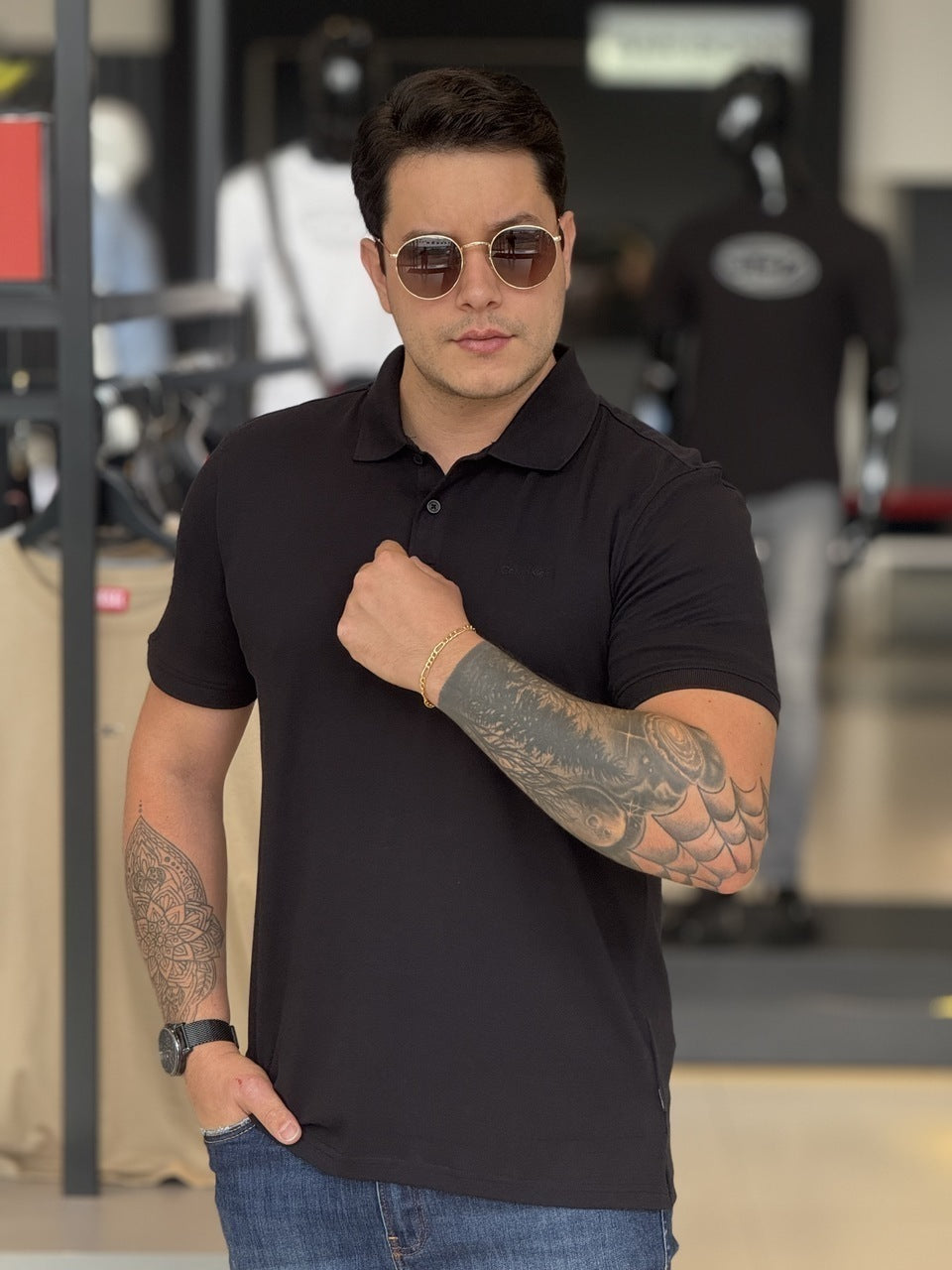 Polo Calvin Klein Básica Liquid Touch Masculino