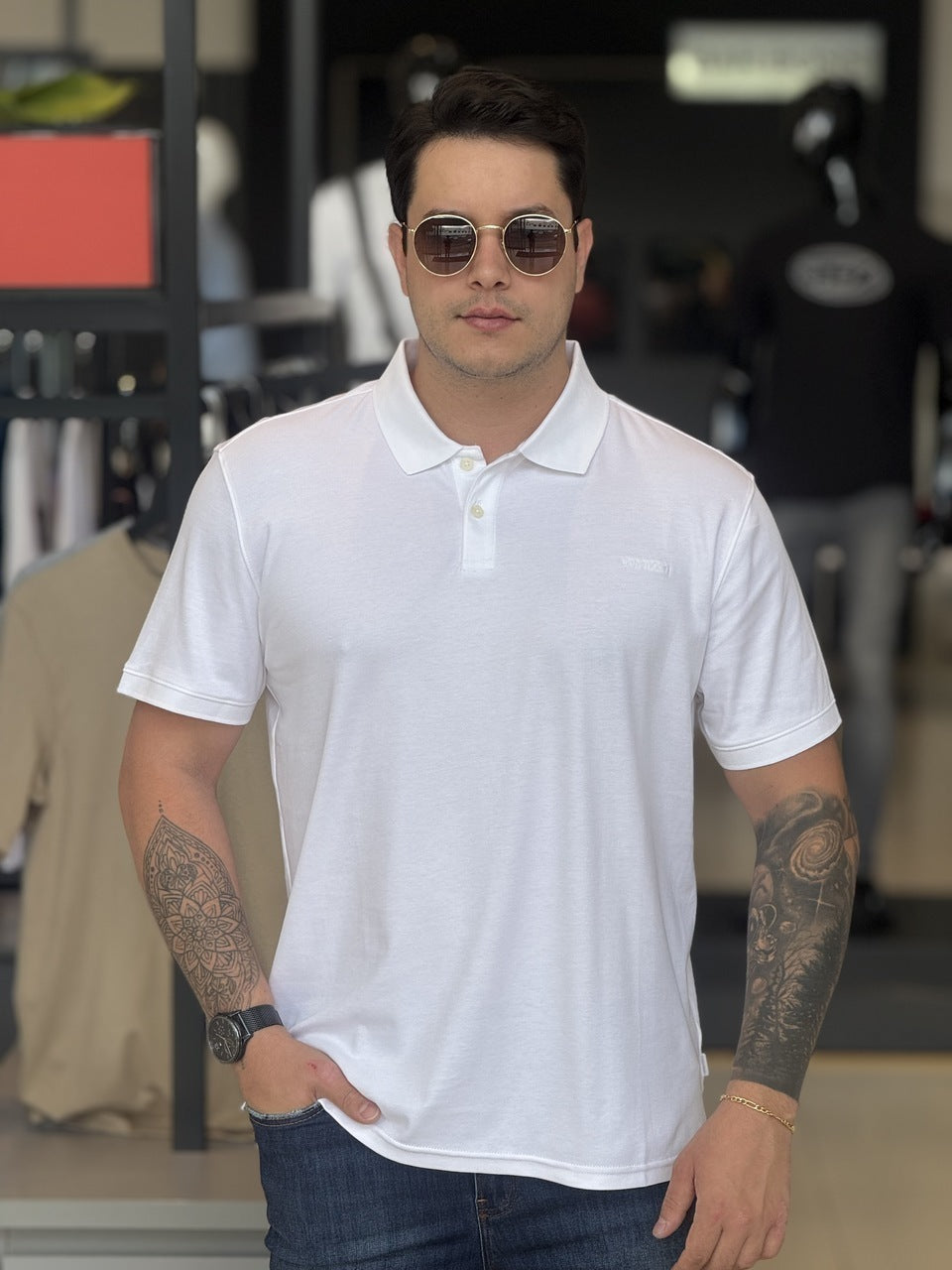 Polo Calvin Klein Básica Liquid Touch Masculino