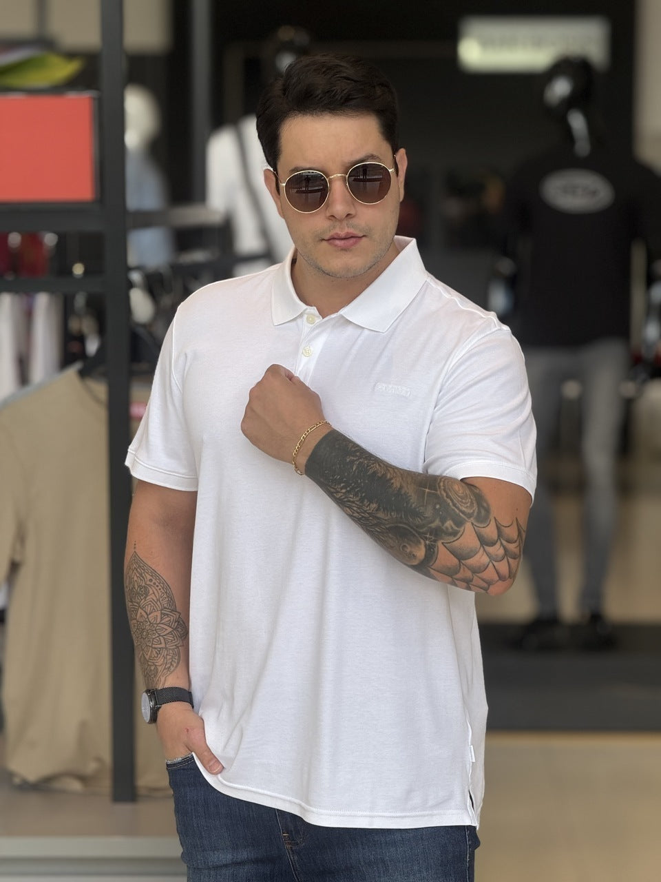 Polo Calvin Klein Básica Liquid Touch Masculino