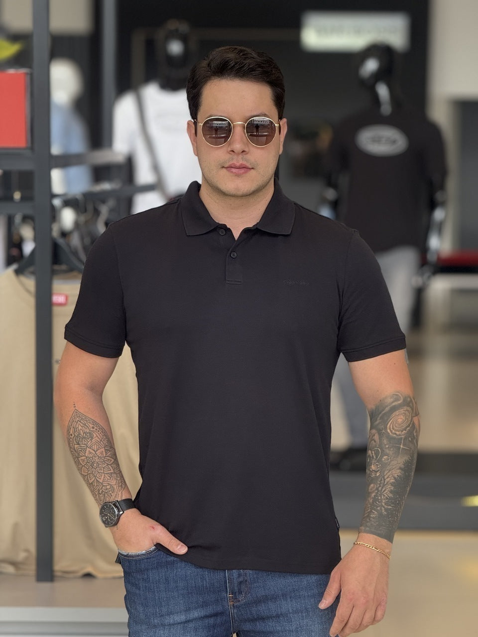 Polo Calvin Klein Básica Liquid Touch Masculino