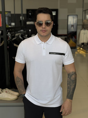 Polo Calvin Klein Slim Fit Palito Gel Masculino