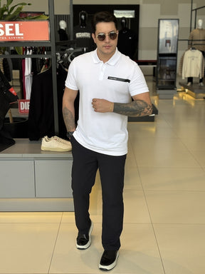 Polo Calvin Klein Slim Fit Palito Gel Masculino