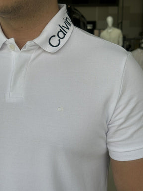 Polo Calvin Klein Logo Gola Masculino