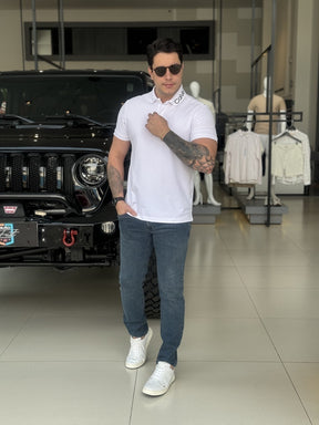 Polo Calvin Klein Logo Gola Masculino