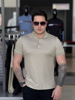 Polo Calvin Klein Slim Fit Touch Colarinho Masculino