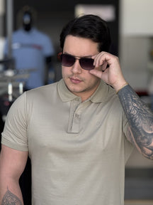 Polo Calvin Klein Slim Fit Touch Colarinho Masculino
