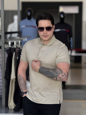 Polo Calvin Klein Slim Fit Touch Colarinho Masculino
