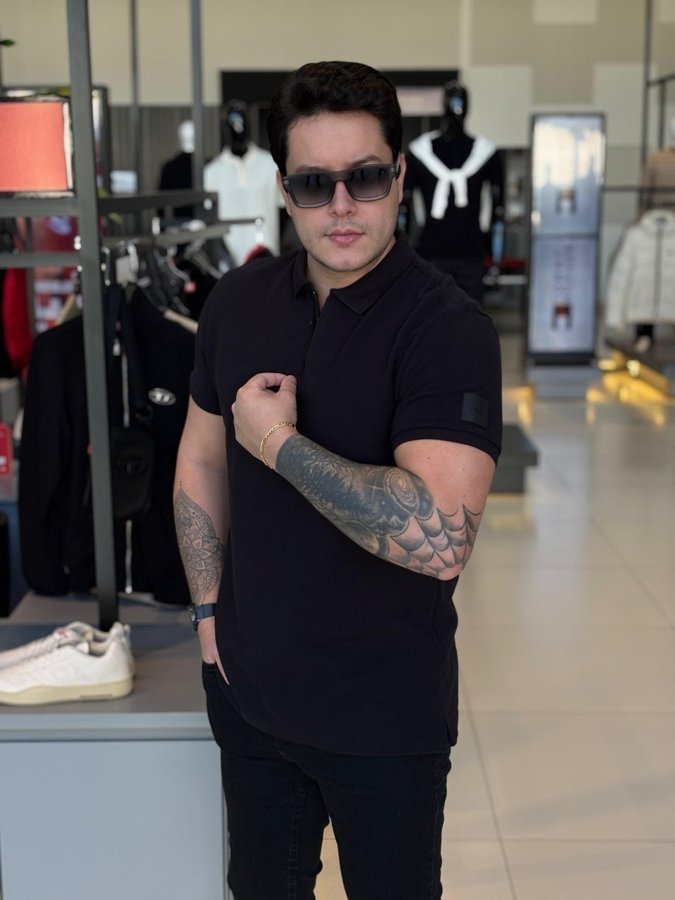 Polo Calvin Klein Piquet Desagulhado Masculino