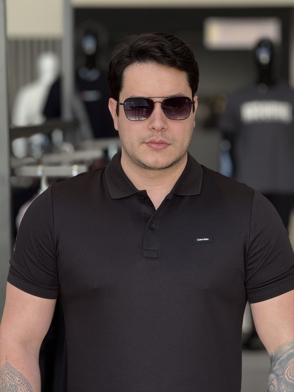 Polo Calvin Klein Slim Fit Smooth Masculino
