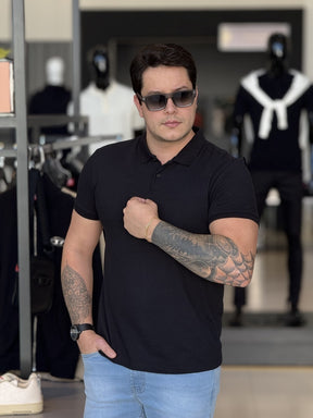 Polo Calvin Klein Slim Fit Malha Textura Masculino