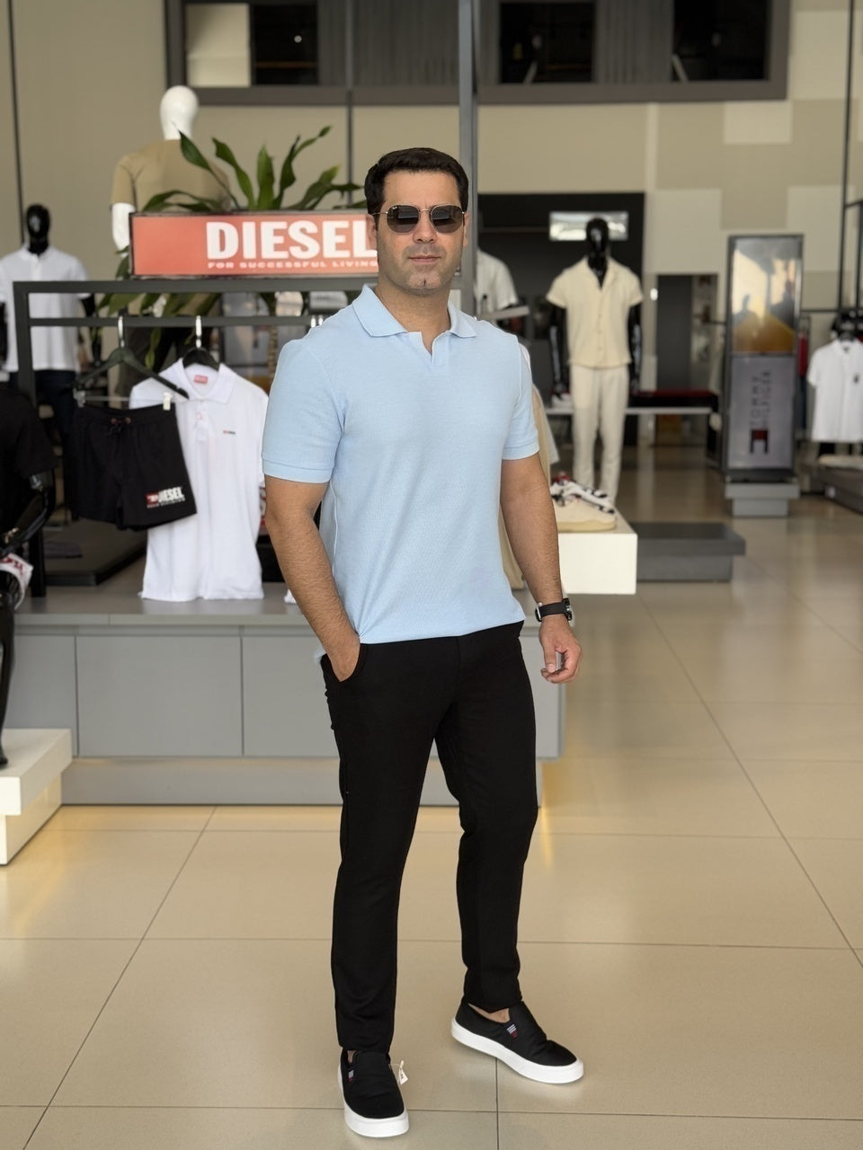 Polo Impire Blue Air Gola Aberta Masculino