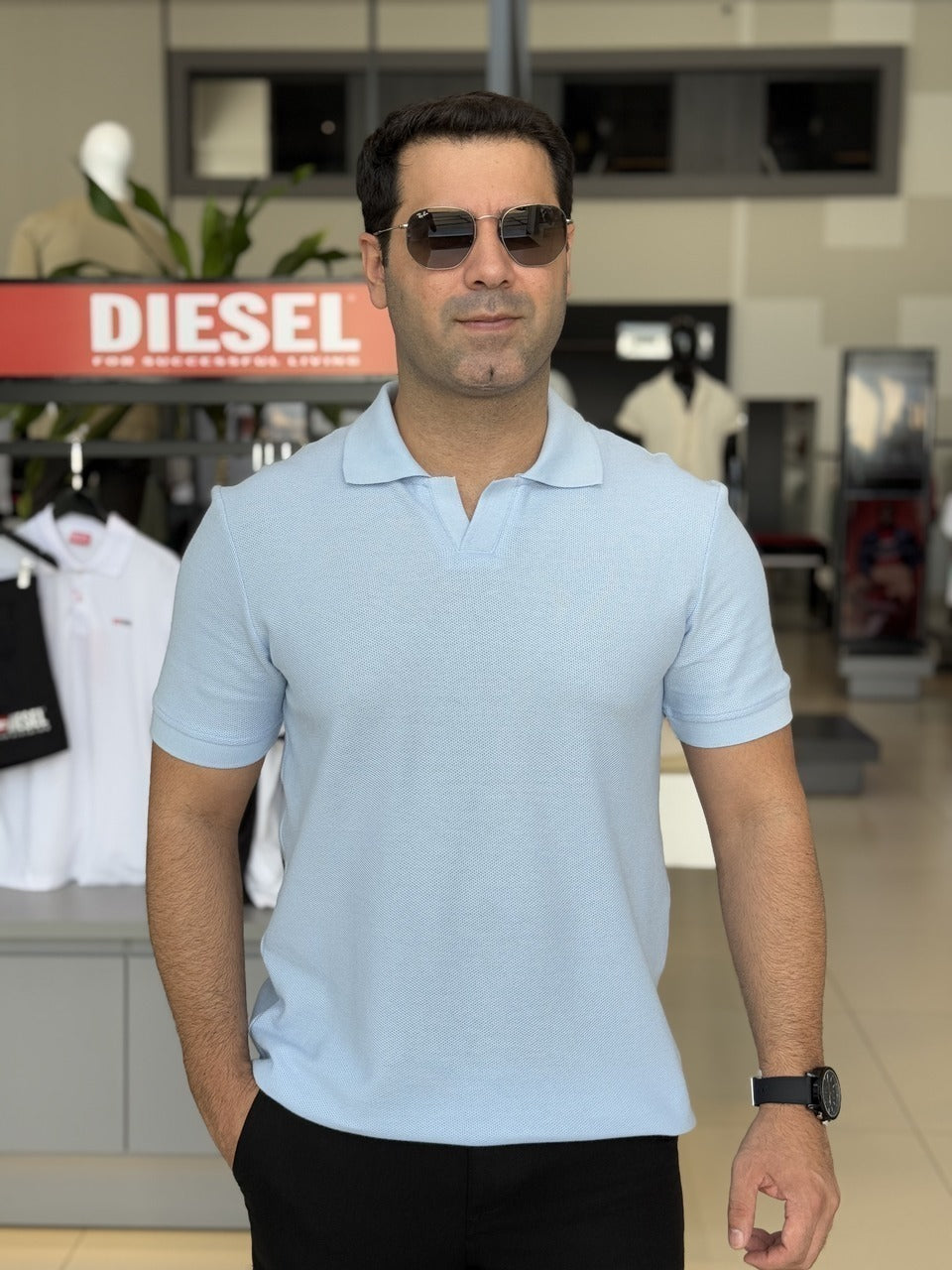 Polo Impire Blue Air Gola Aberta Masculino