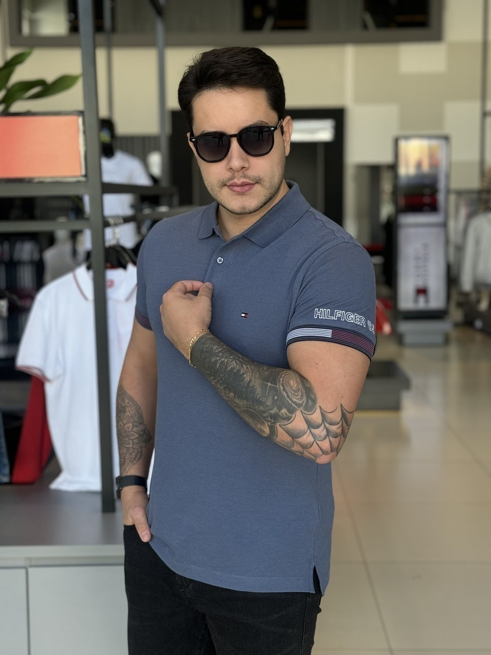 Polo Tommy Hilfiger Slim Fit Masculino