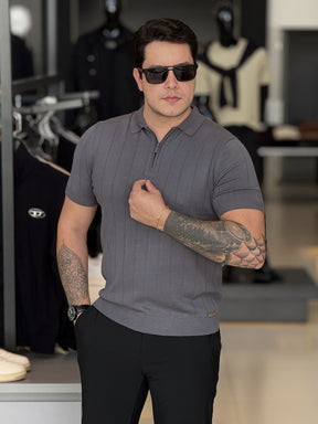 Polo Impire Tricot Listras Masculino