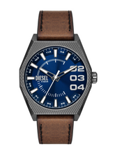 Relógio Diesel DZ2189B1 Aço com Pulseira em Couro Masculino