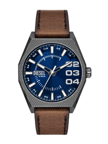 Relógio Diesel DZ2189B1 Aço com Pulseira em Couro Masculino