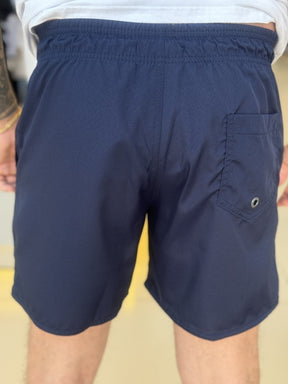 Short Acostamento Elastano Quadro Lobinho Emborrachado Masculino Marinho