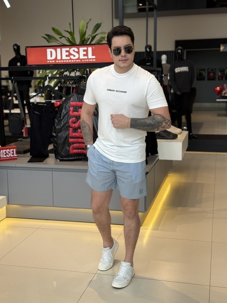 Short Armani Exchange com Logo Masculino