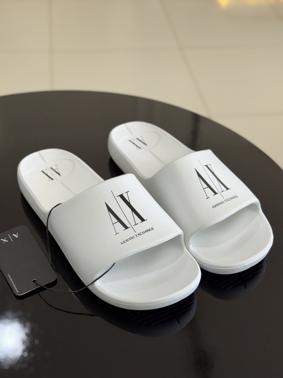 Slide Armani Exchange Bubble com Logo Masculino