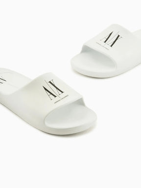 Slide Armani Exchange Bubble com Logo Masculino