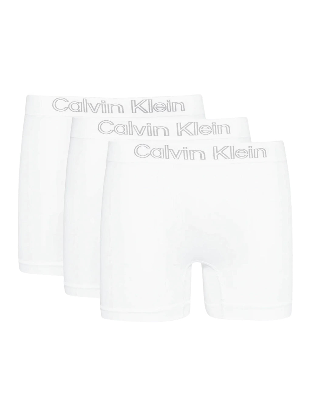 Cueca Calvin Klein Boxer Kit com 3 Peças Sem Custura Masculino Branco