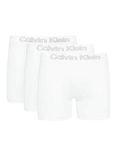Cueca Calvin Klein Boxer Kit com 3 Peças Sem Custura Masculino Branco
