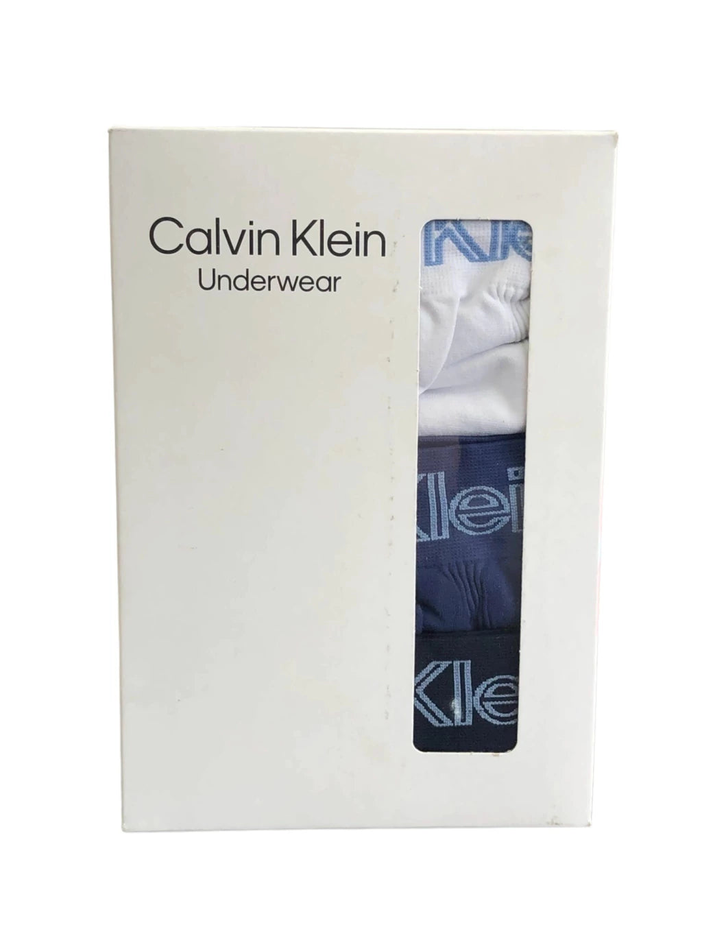 Cueca Calvin Klein Sem Costura Lettering Assinatura Masculino Branco / Azul e Marinho