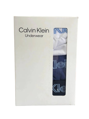 Cueca Calvin Klein Sem Costura Lettering Assinatura Masculino Branco / Azul e Marinho