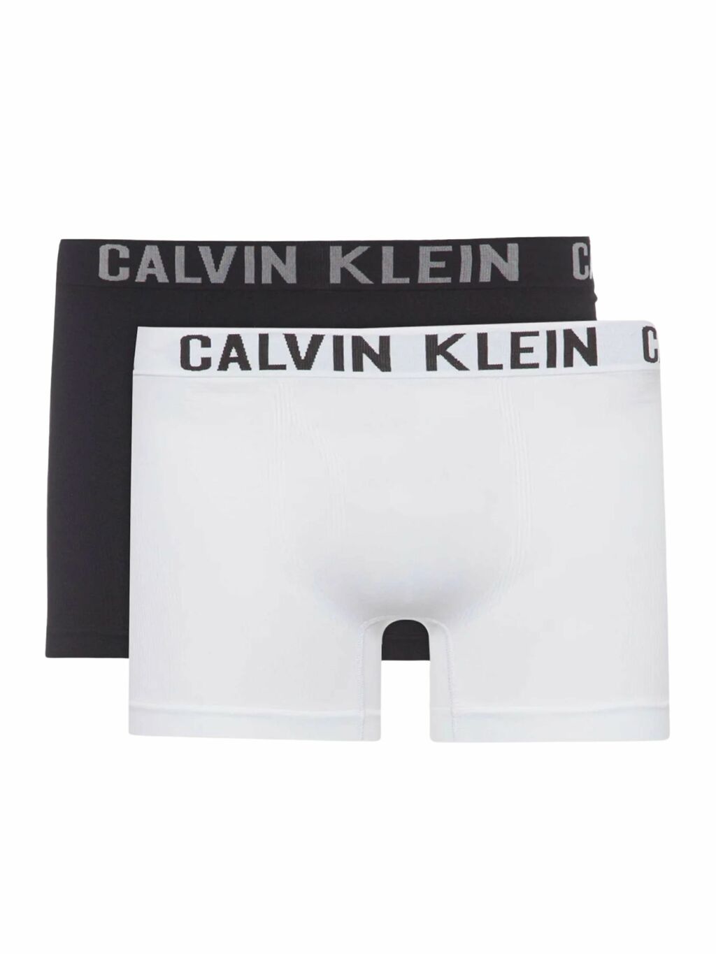 Cueca Calvin Klein Kit com 2 Peças Lettering Assinatura Sem Costura Masculino Preto / Branco